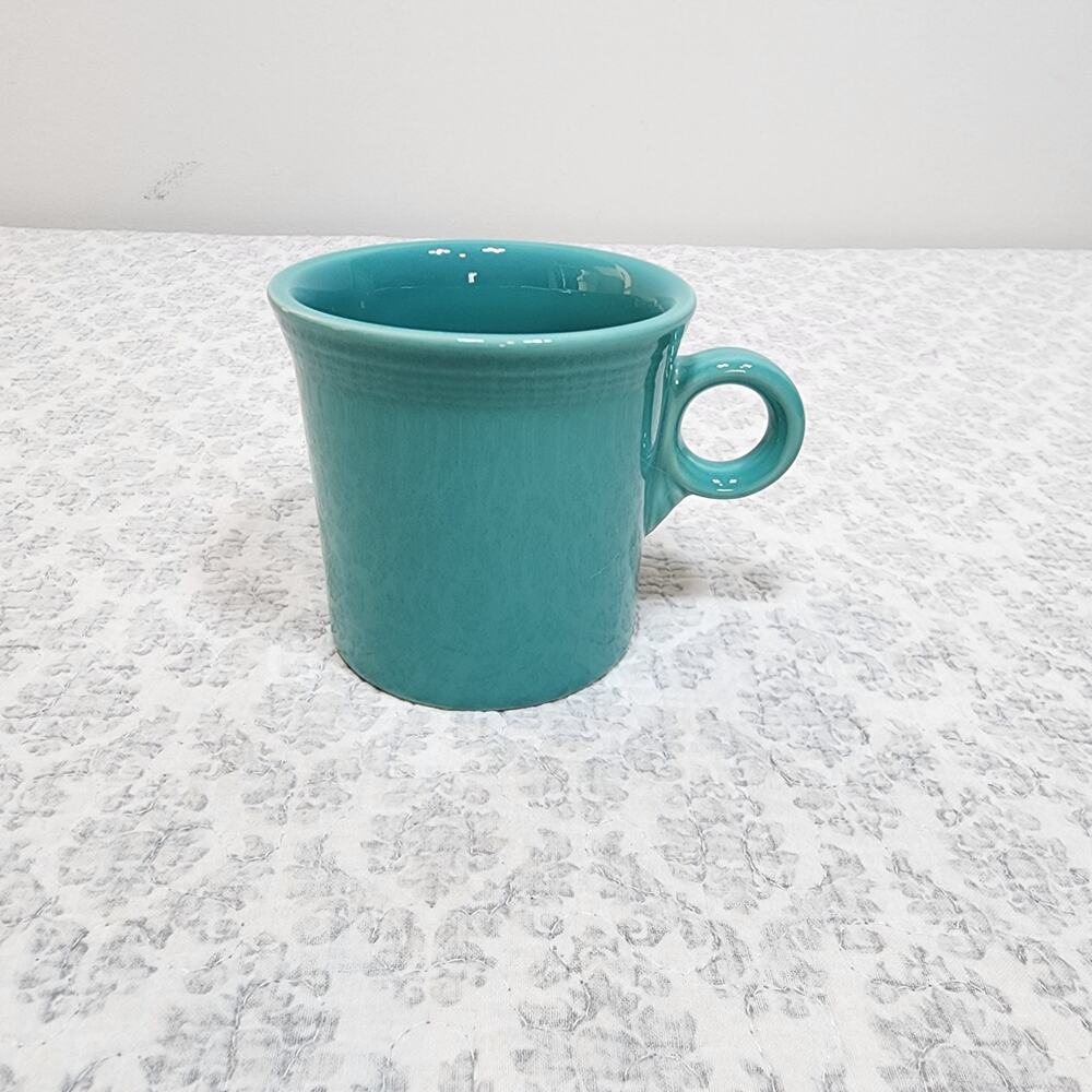 Fiestaware Vintage Turquoise Ring Handle Mug